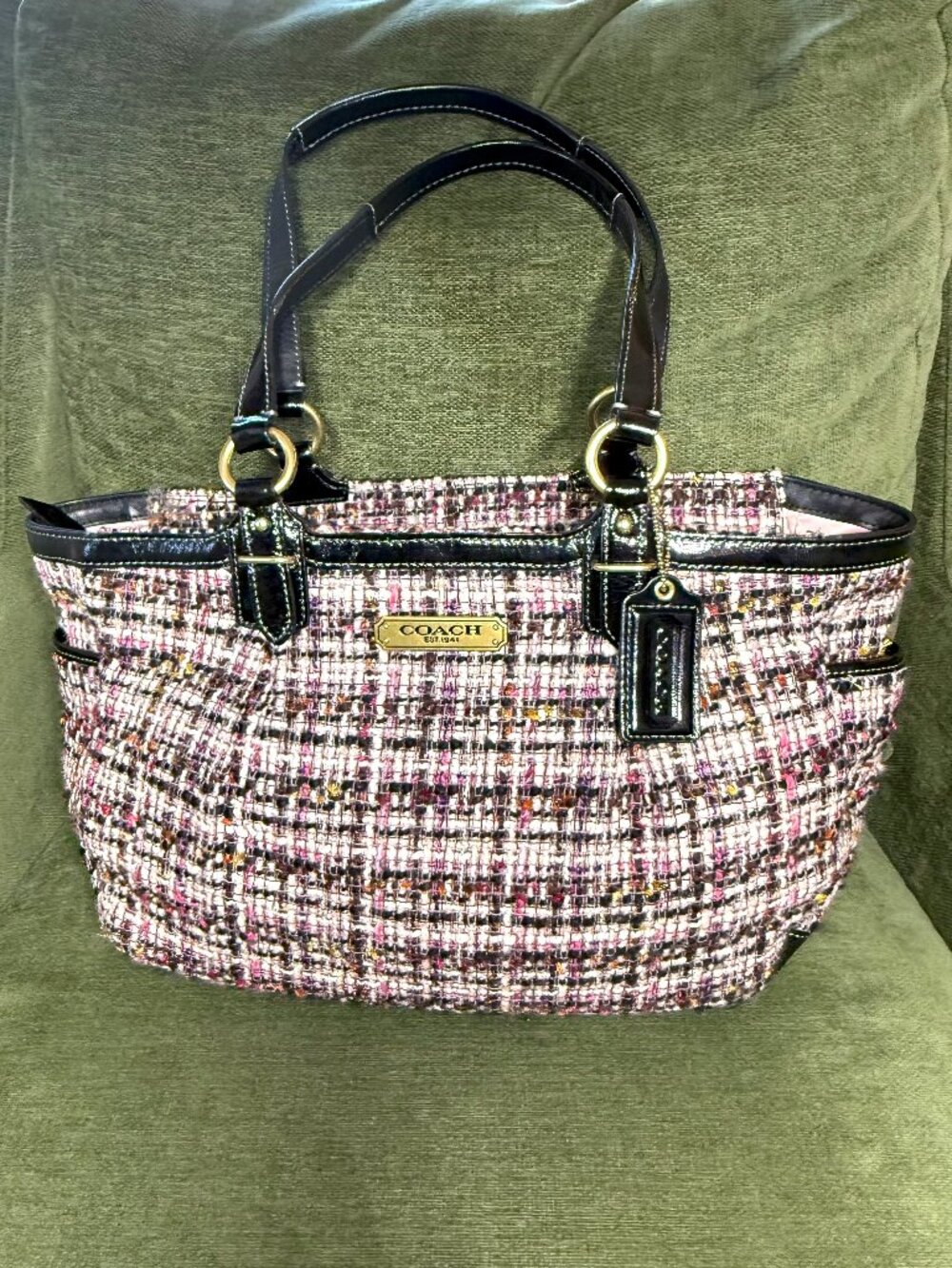 Coach Gallery Tweed Vintage Tote Bag
